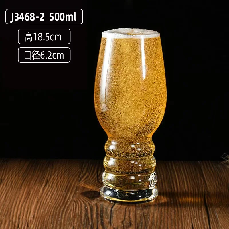 235-4100ml Wholesale Craft Short Feet Tall Glasses Red Wine Mugs Juice Drinks Glass Beer Mugs
