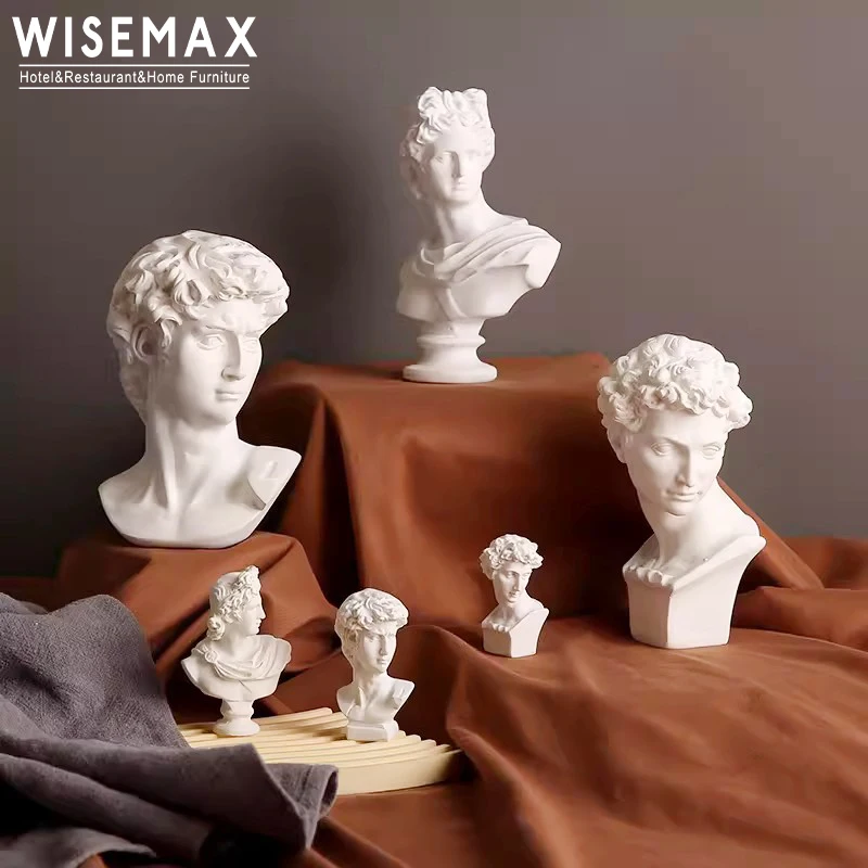 WISEMAX  unique home decor household character resin sculpture ornament head statue figurine adornment living room decor