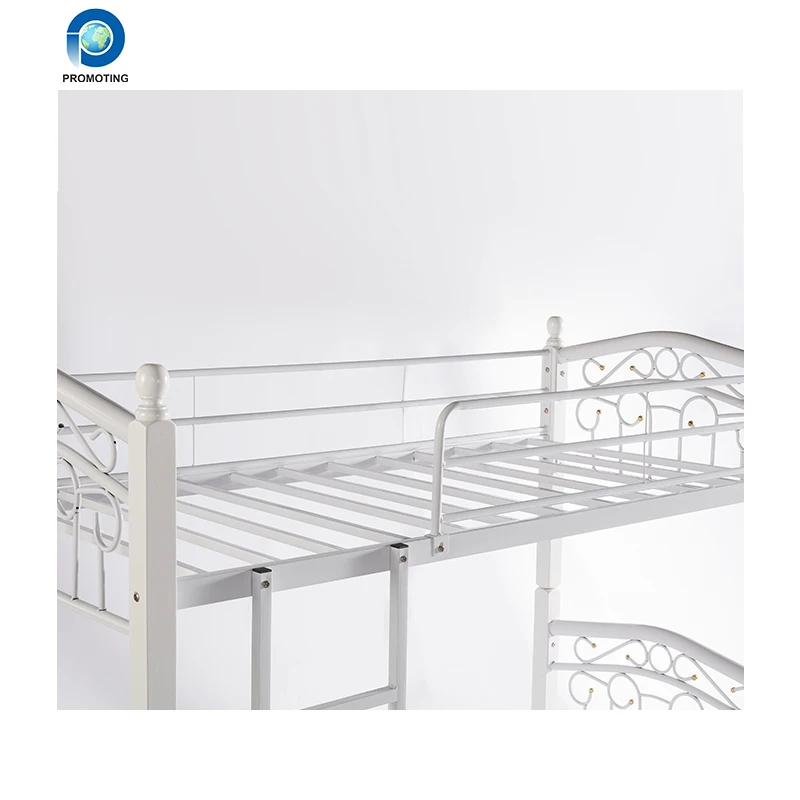 New Design Popular America Style Twin Double Decker Metal Frame Dormitory Beds Black Bunk Bed