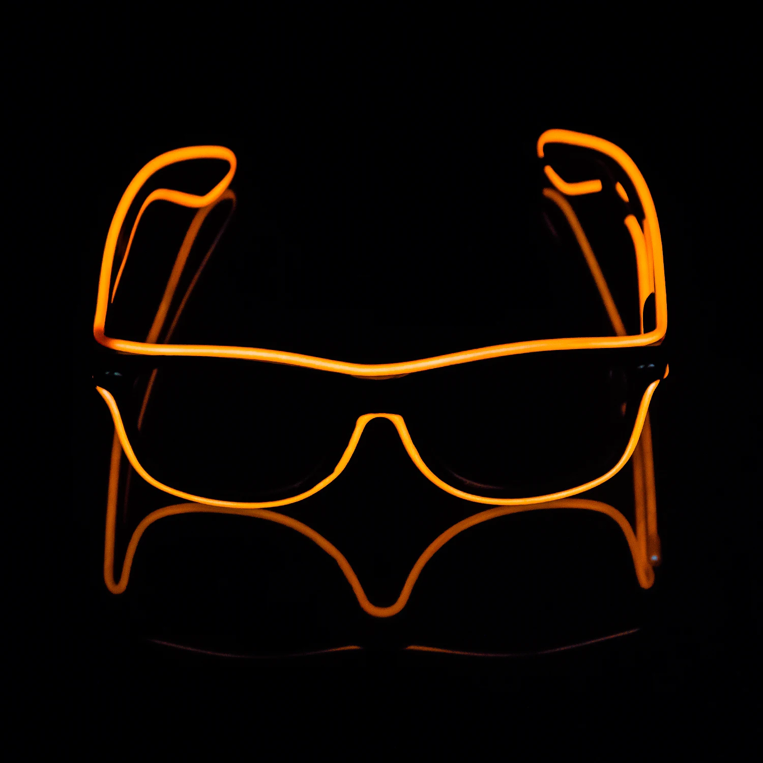 LED EL Wire Glasses Dark Lenses Neon Glowing Light up Flash Blinking EL Glasses Nightclub Christmas Halloween Party Gift