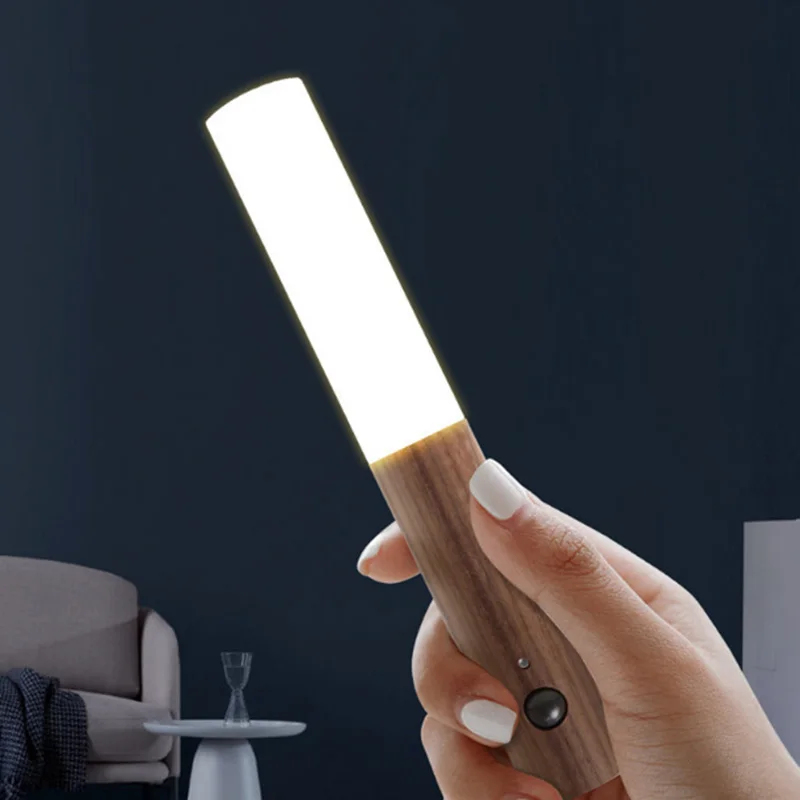 Rechargeable LED Wall Light Portable Wall Lamp Motion Sensor Stick On the Wall Night Light Warm LED Lamp