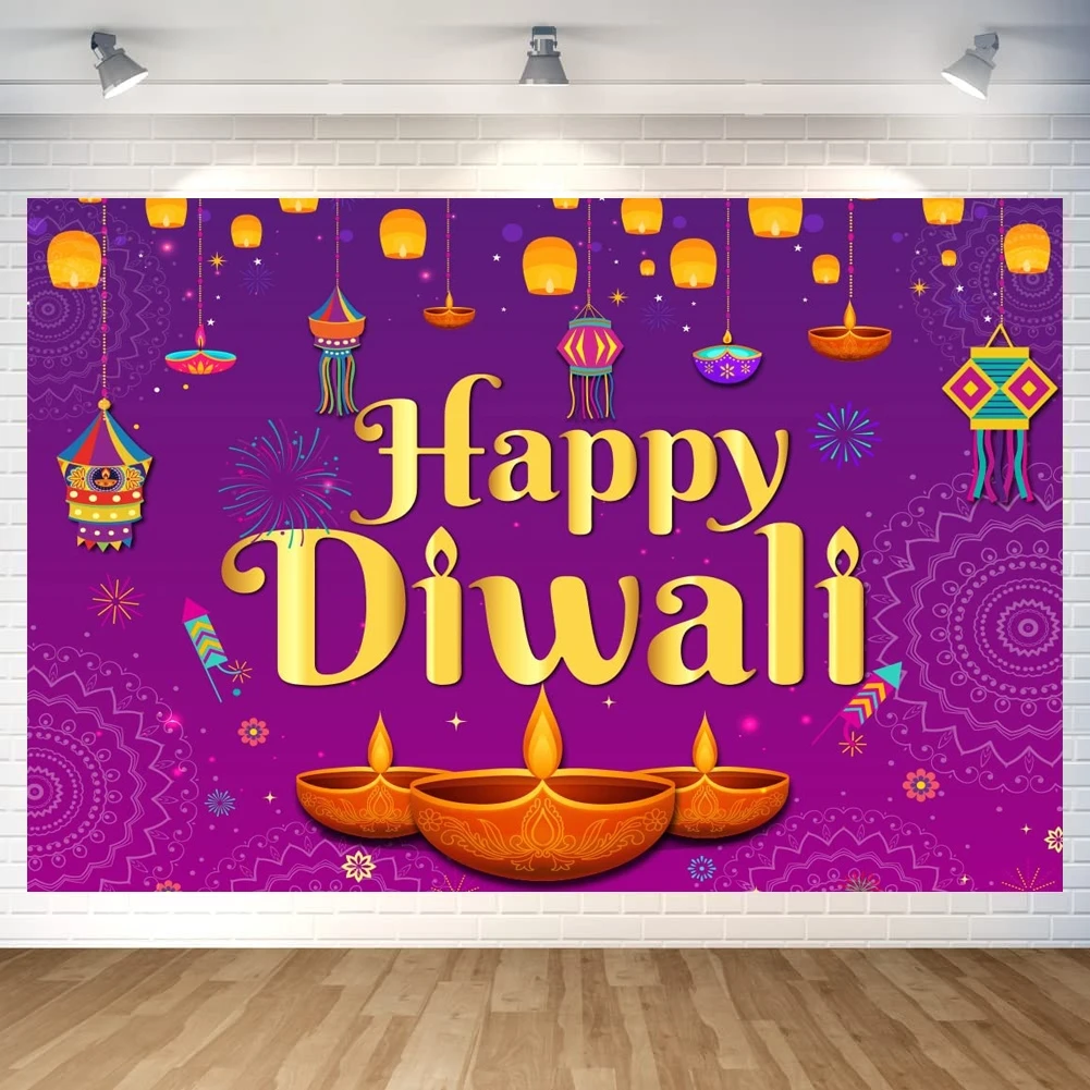 Золотые черные украшения для фестиваля Diwali праздничный гобелен счастливый фон настенный подвесной