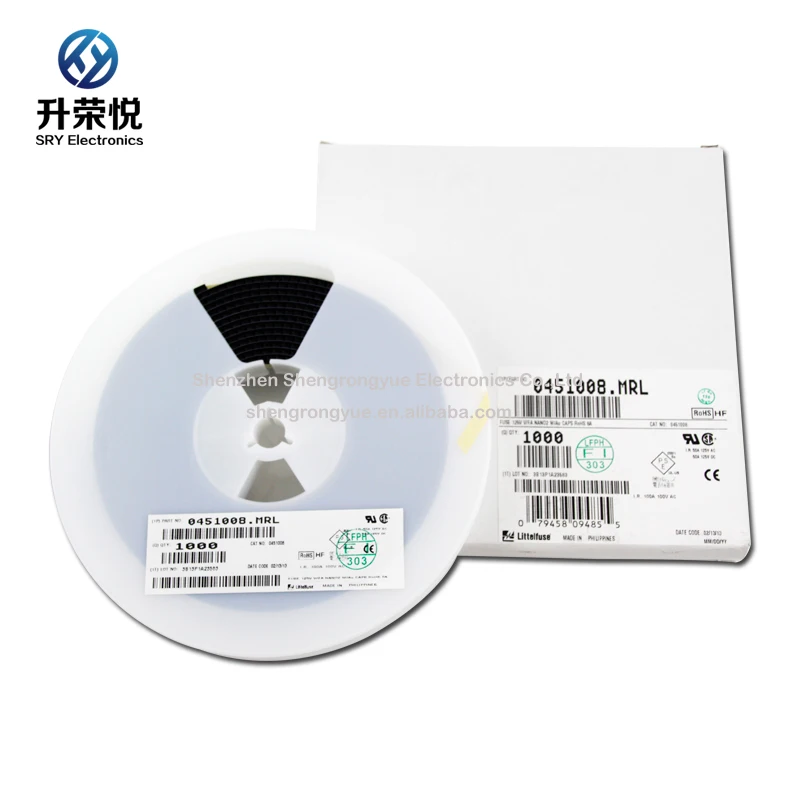  Новое и оригинальное Littelfuse 0451008.MRL нано предохранитель 8A 125 В поверхностного