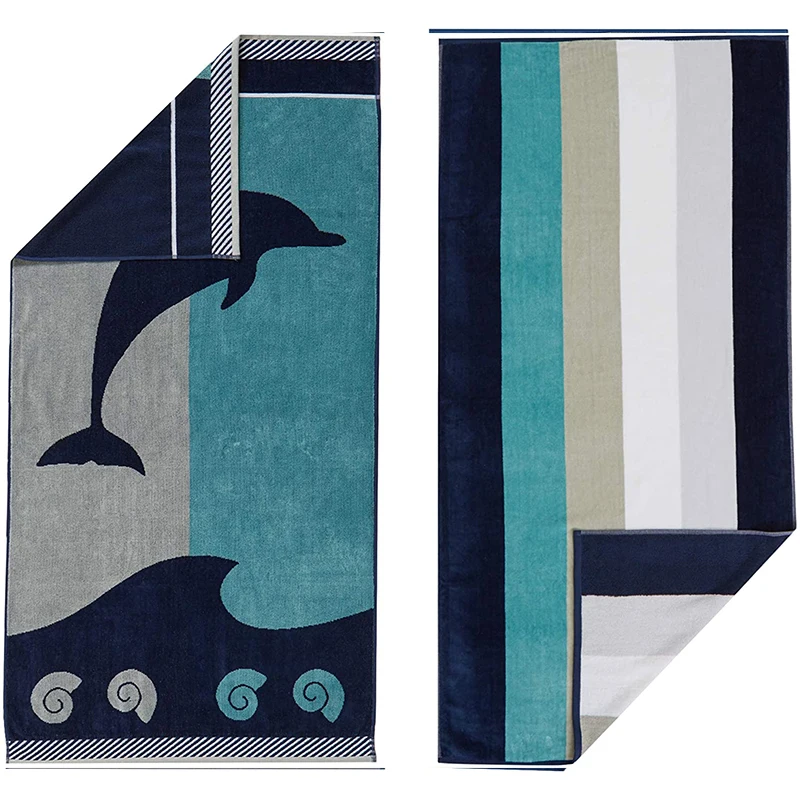 Wholesale sublimation beach towels Soft Fast Drying Cotton Beach Towel