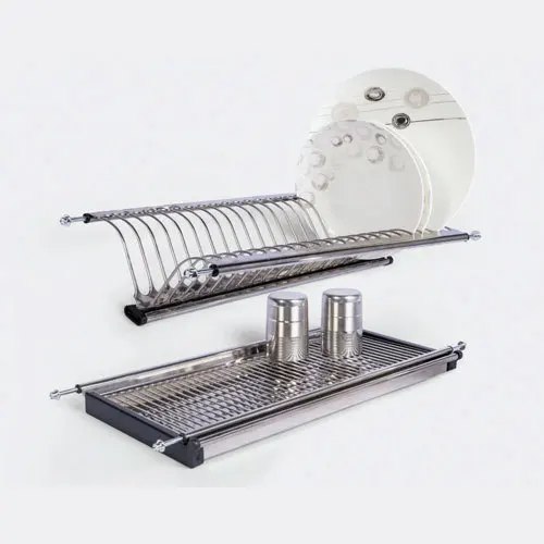 Kitchen Cabinet Hanging Stainless Steel Dish Drying Drainer Rack