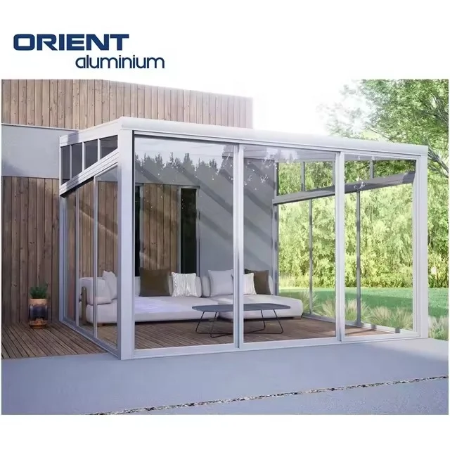 Outdoor Aluminum Sunroom Aluminium Frame Patio Covers Sunrooms & Glass Houses Solarium Winter Garden Free Standing Sunroom