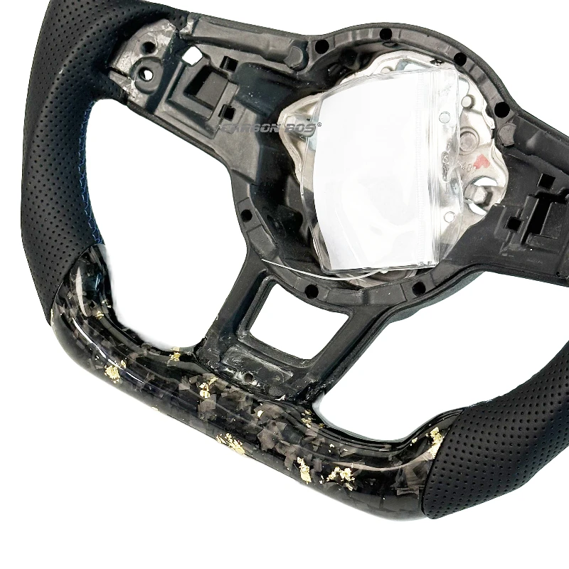 Gold forged carbon fiber Steering Wheel For Volkswagen VW MK7 GOLF 7 GOLF GTI R Factory upgrade and modification