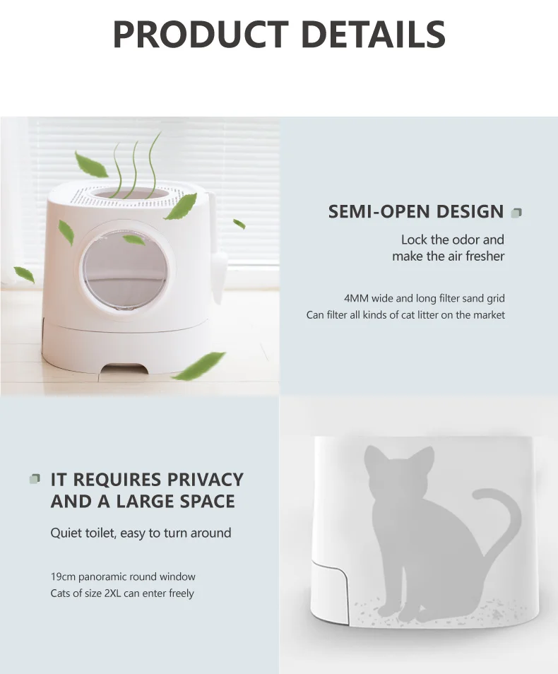 Petnessgo, большой туалет с полуоткрытым дизайном для кошачьего туалета, песочница для домашних животных, песочница для кошек с выдвижными лопатами