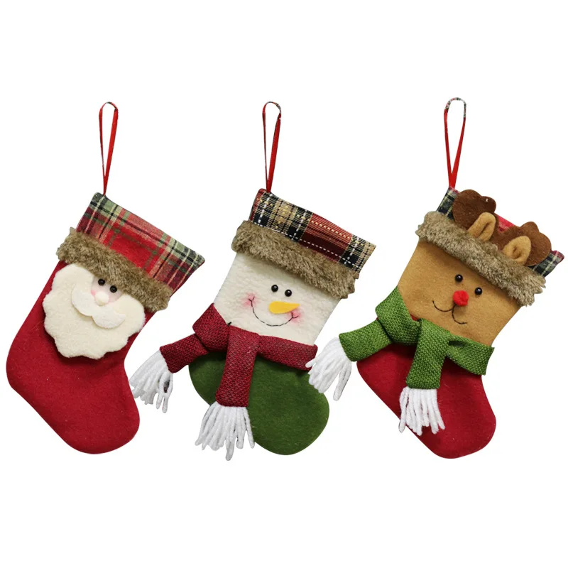 Christmas Decorations  socks gift bags Christmas tree pendants decorated stockings Creative Christmas gifts