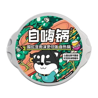 Hot pot, convenient pot with hot rice, convenient pot with sour bean and minted meat 260g
