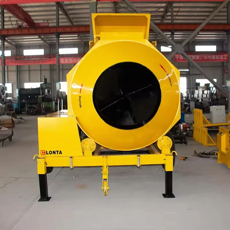 LONTA JZC750 750L 5 Bags Self Loading Diesel Engine Construction Mobile Portable Cement Concrete Mixer Machine Betonniere 750L