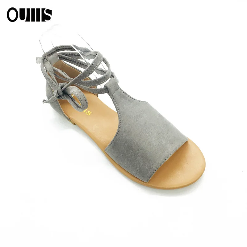 2020 New Simple Pop Design Zapatos de mujer Fashionable Lace Up Flat shoes Female Sandals Sexy Rope Shoes