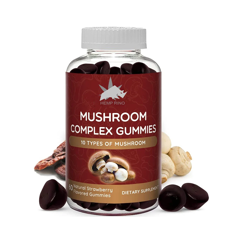 Mushroom Complex Gummies Vegan Nootropic Mushroom Supplement For Support Immune Brain System Healthcare Supplement