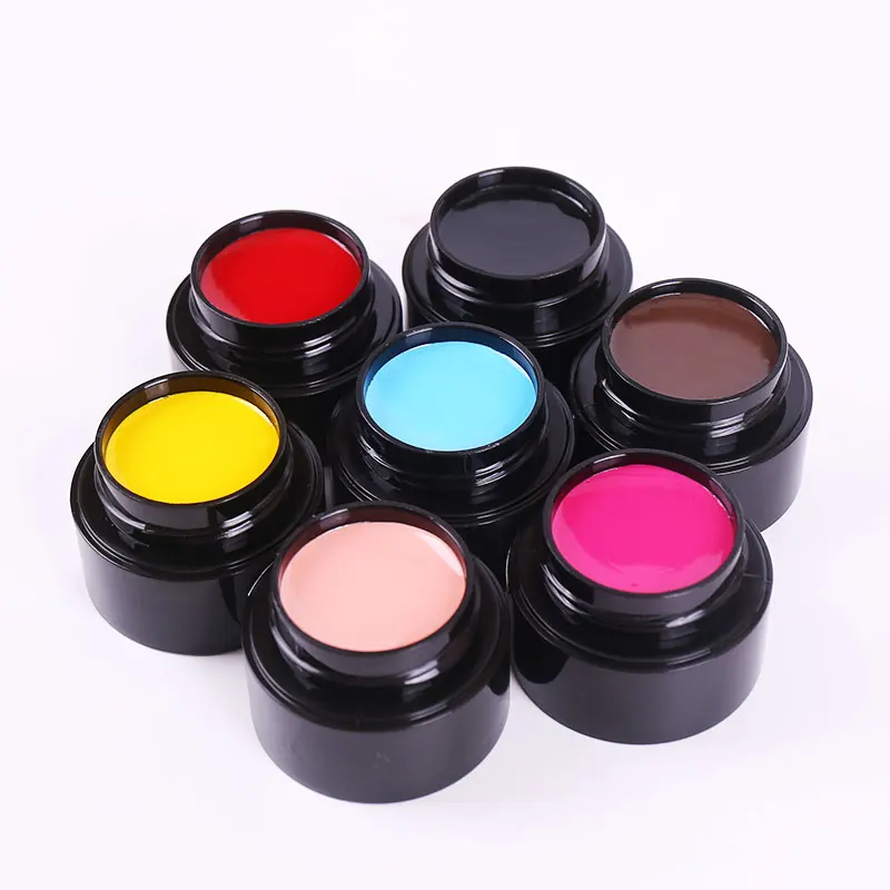 Full Coverage Pure Color Paint Gel DIY Creamy Texture Nail Gel Polish Manicure Varnishes Solid UV Gel