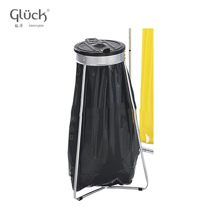 
Easy Stainless Steel Garbage Bag Rack Metal Waste Bin Stand Holder 
