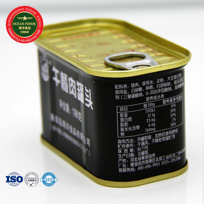 Canned pork luncheon meat  198G  Can Preserved Tin