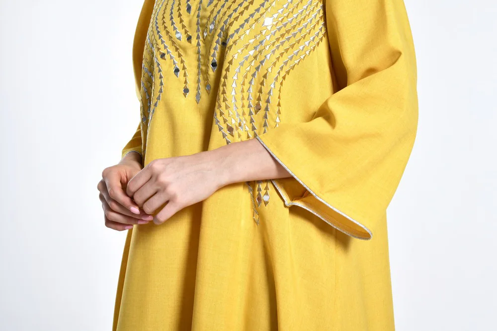Islamic Dubai Fashion Luxury Abaya Muslim Embroidery Kaftan Women Evening Party Long Sleeves Islamic Dress