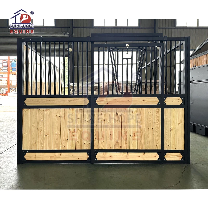 Farm Machinery Equestrian Customized Size Luxury Horse Stable Stall Front Panels Infilled Bamboo