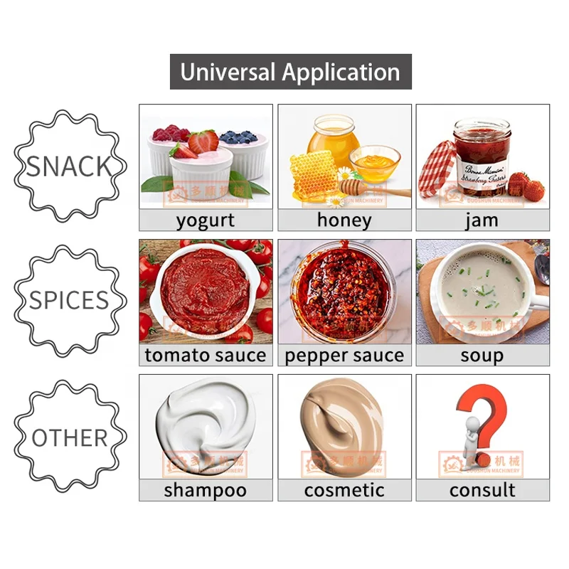 DZD-220JB  Auto Liquid Shampoo Packing Chili Oil Honey Jam Jelly Tomato Sauce Peanut Butter Packaging Machine