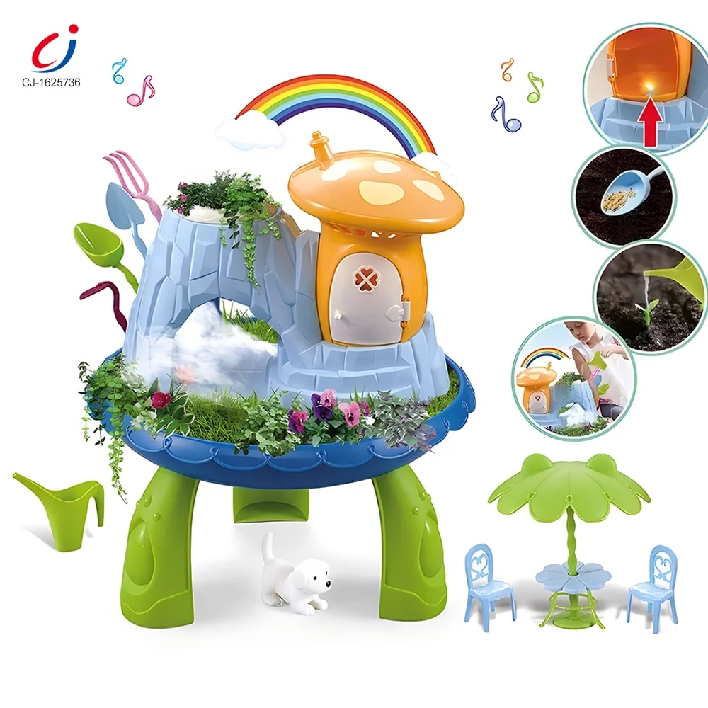 Chengji kids educational mushroom cottage plant pots flower stand plant grow kits children diy planting flowers garden toy