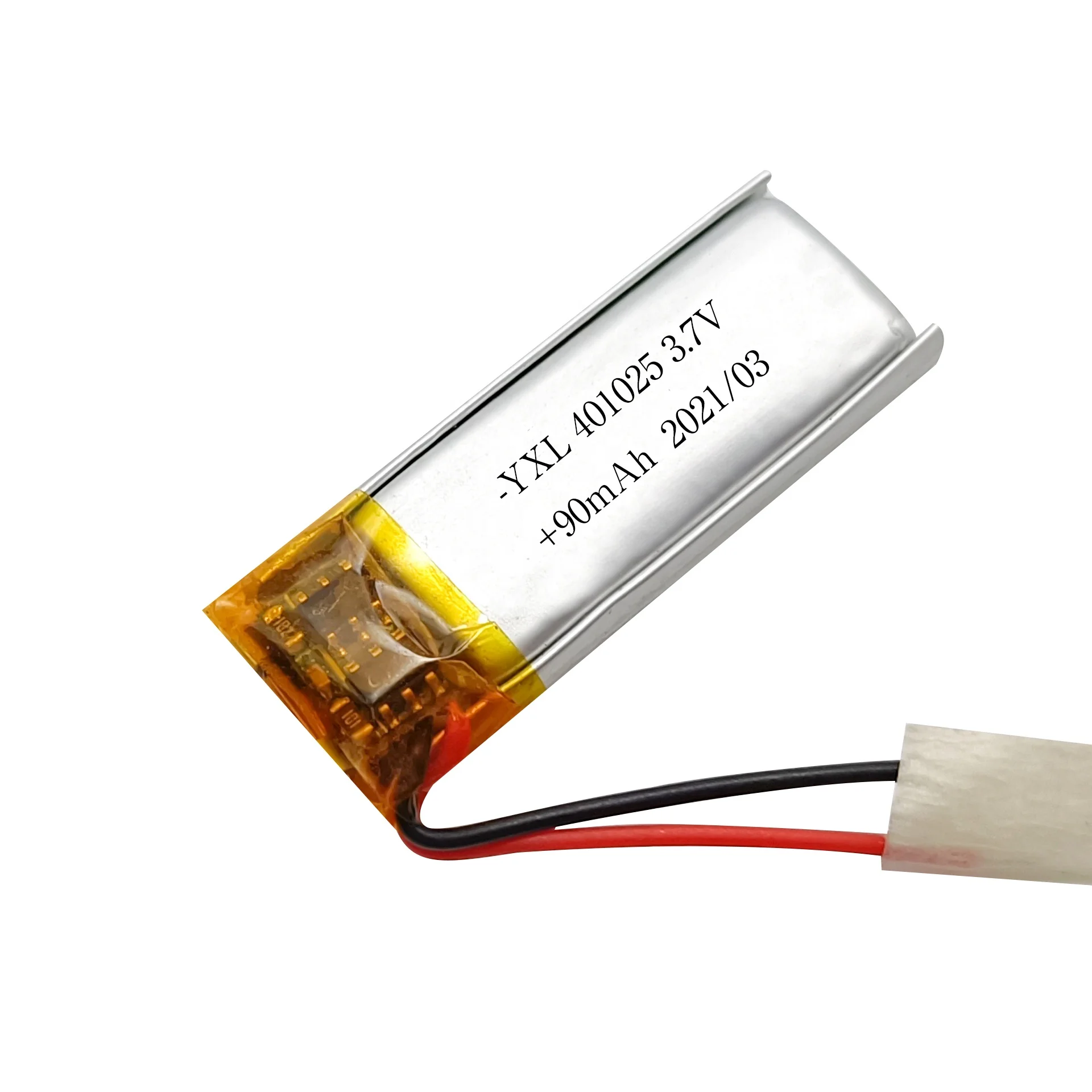 polymer lithium battery 90mah lithium battery 3.7V rechargeable pure cobalt battery suitable for BT YXL401025