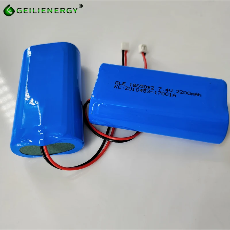 Geilienergy kc certificate li ion battery pack icr 18650 2600mah 7.4v 18650 battery  2500mah 7.4v