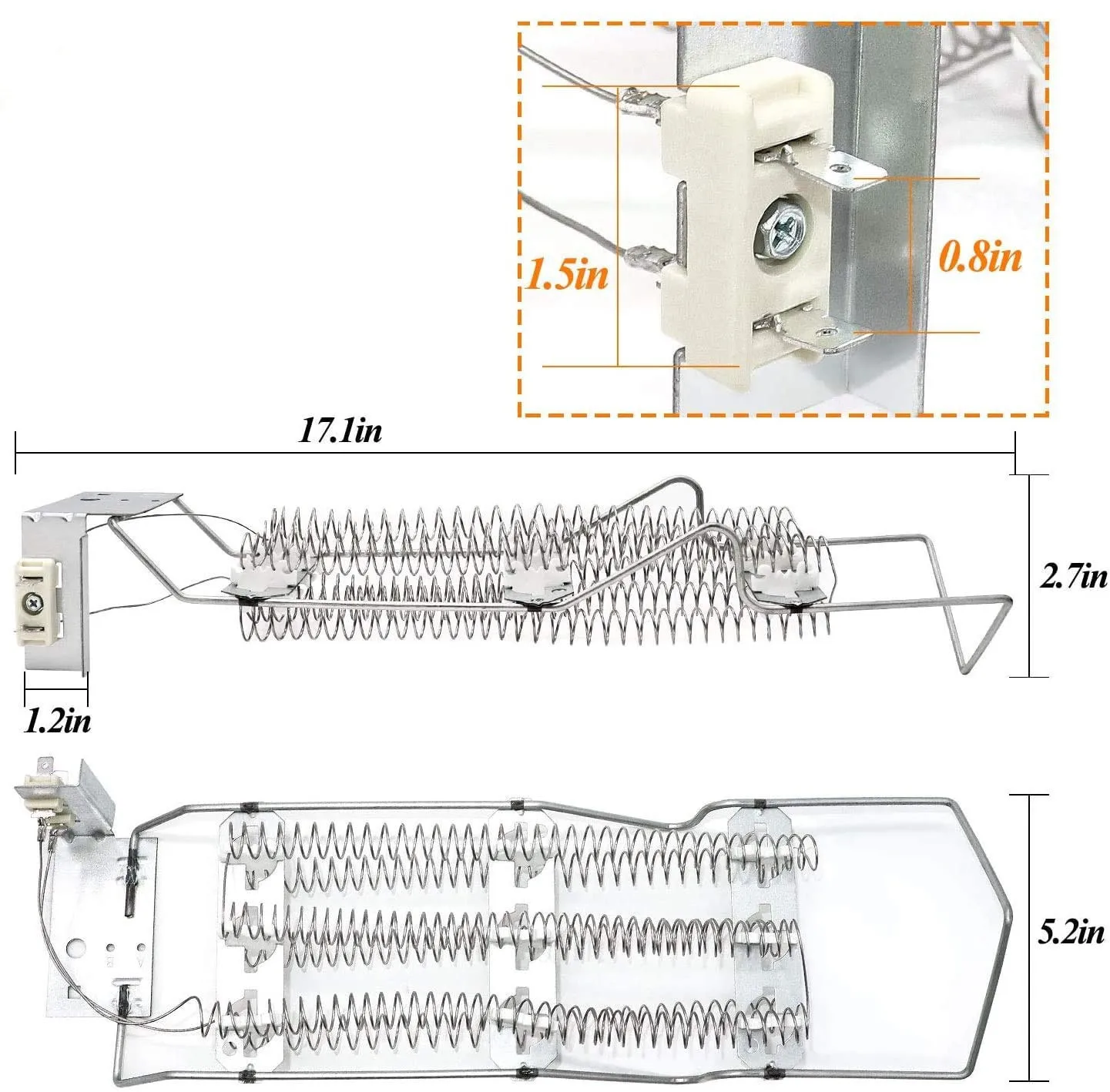 4391960 Dryer Heating Element Kit Replacement for Whirlpool WP4391960 Heating Element Replaces Part # AP6009347 696579