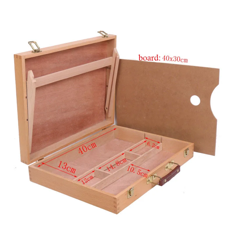 Custom Polished Wooden Portable Arts & Crafts Storage Organizer Laser Decorated round Pattern Model for Home Use Gift