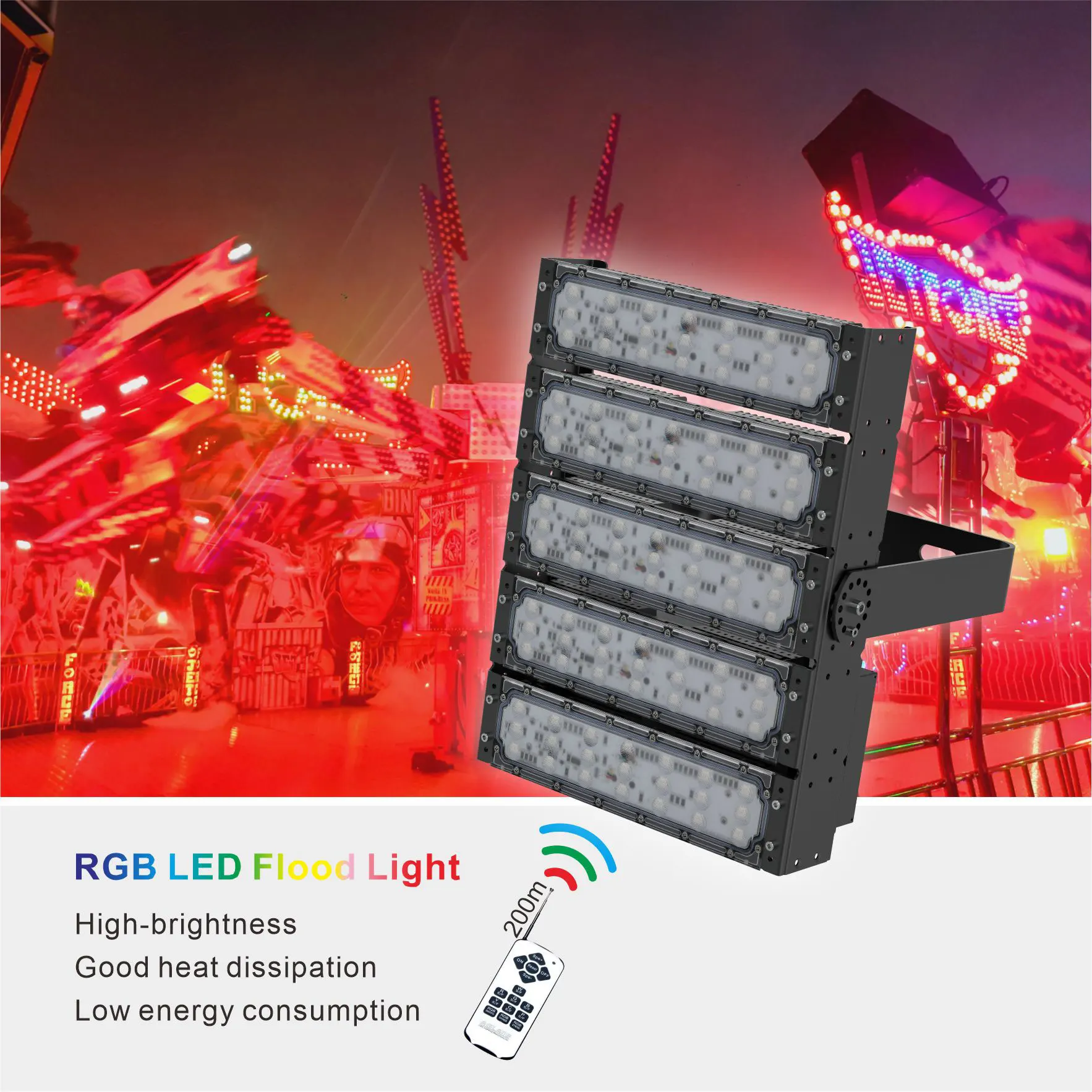 Высокий люмен Ip65 Водонепроницаемый 50 100 150 200 250 300 400 500 ватт прожектор уличный светодиодный проекционный свет Rgb