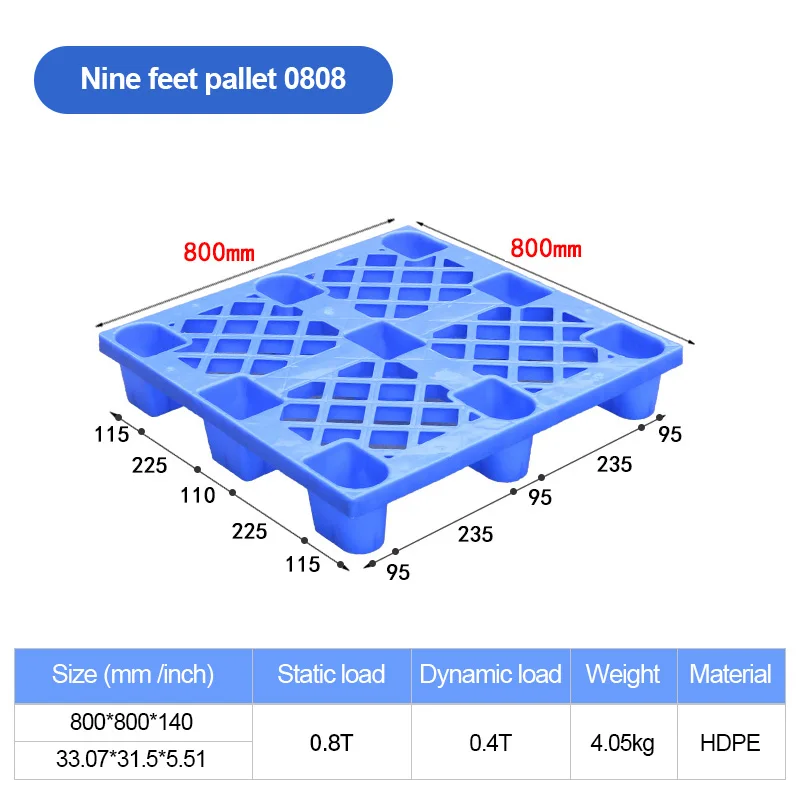 LEADLOONG 800*800*140 мм 9 футов легкий пластиковый поддон для продажи недорогой одноразовый синий профессиональный
