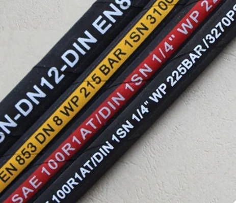 High Quality Pressure SAE 100 R1AT DIN EN 853 1SN R2AT 2SN 4SH 4SP Industrial Hydraulic Steel Wire Braided Flexible Rubber Hoses