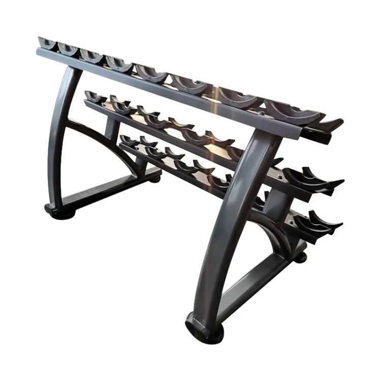 Gym Equipment Aerobics Fitness 3 TIER DUMBBELL rack  Set Storage Rack