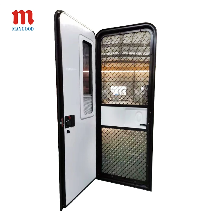  Новейшая дверь MAYGOOD MG19RD 620x1850 мм ножного типа для кемпера и прицепа с flynet внутренней защитной