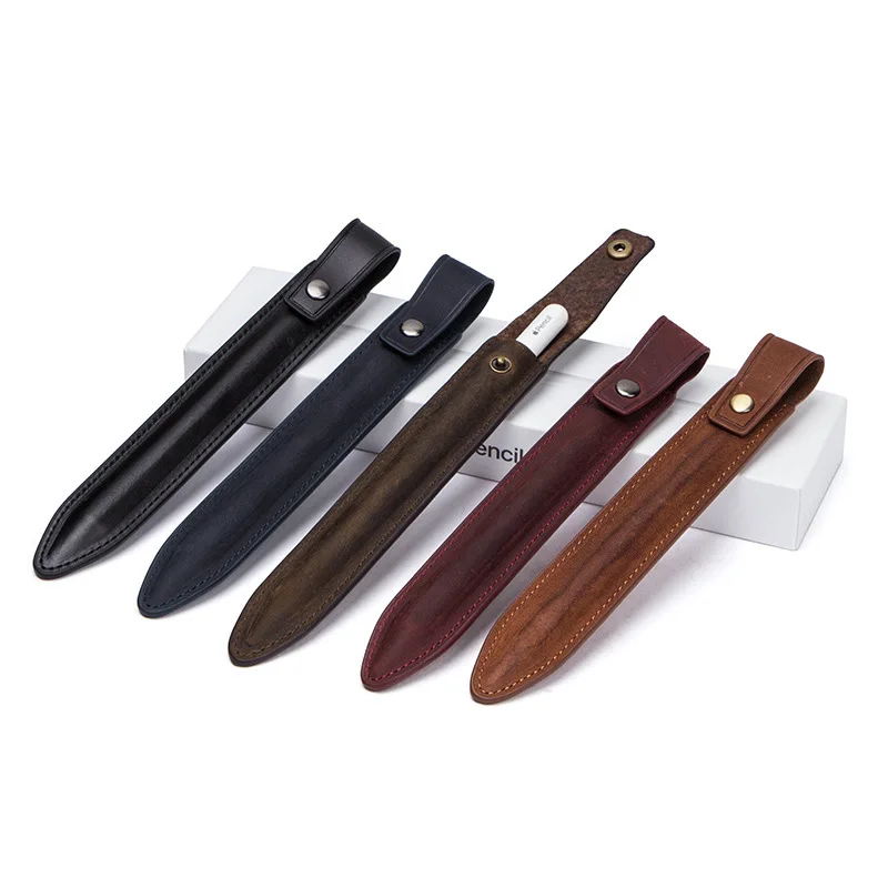 
Fashion Leather Protective Cases for Apple Pencil 2, high-end real leather iPad pro pencil 2nd Generation cover 