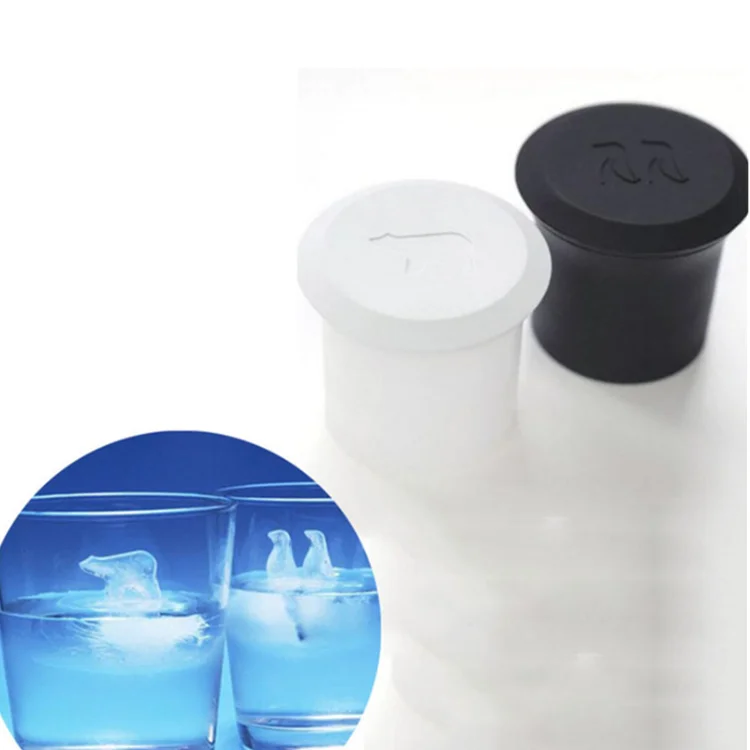 Пищевой класс DIY, милый белый медведь, Пингвин, льдогенератор, кубик, силиконовая форма для льда