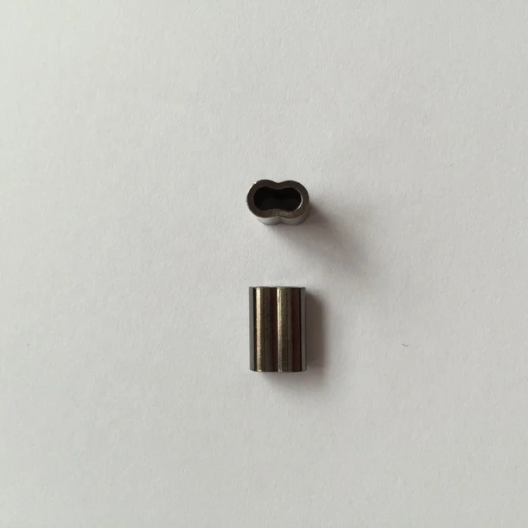 double brass tube sleeve crimps two holes for fixing fishing lines fishing rig accessory