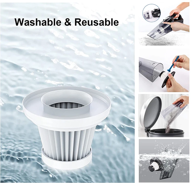 4-in-1 High Power Handheld Car Vacuum Cleaner with Digital Tire Pressure Gauge LED Display And Light Portable Tire Inflator