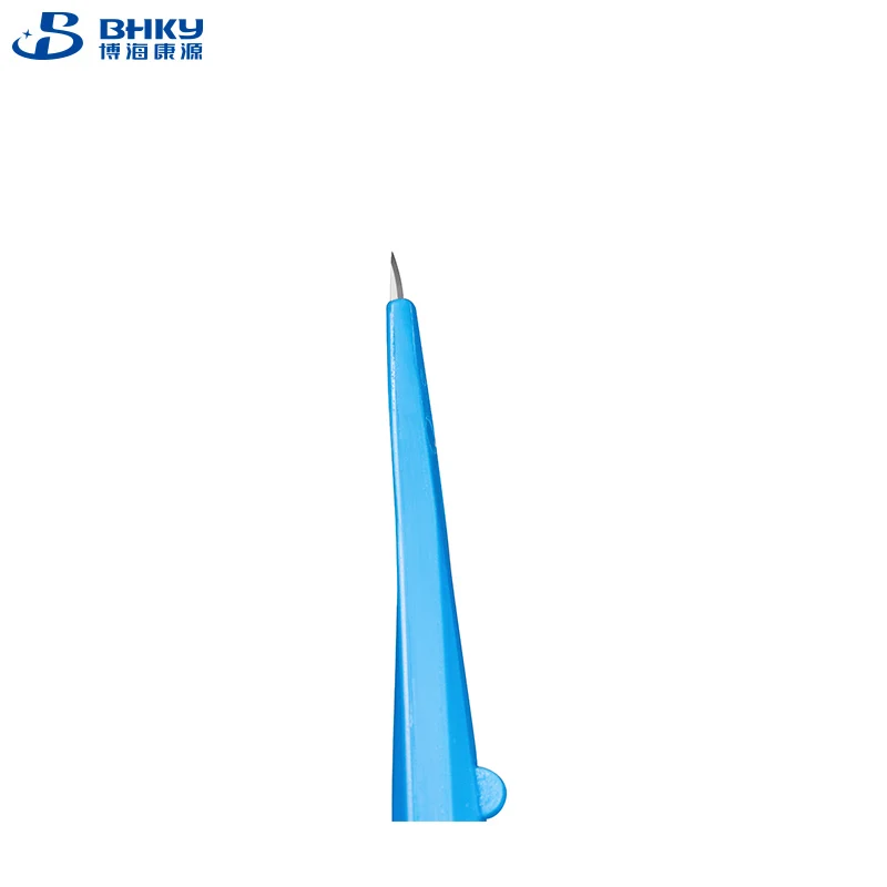 BHKY Factory Medical Instrument Stainless Steel Disposable Vessel Knife Single Use Medical Surgical Scalpels for Operation