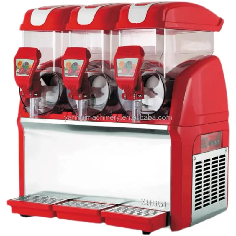 Commercial 15L*3 Slush Machine Vending Frozen Slushie Used Stainless Steel Slush Machine Granita Daiquiri Slush Machine
