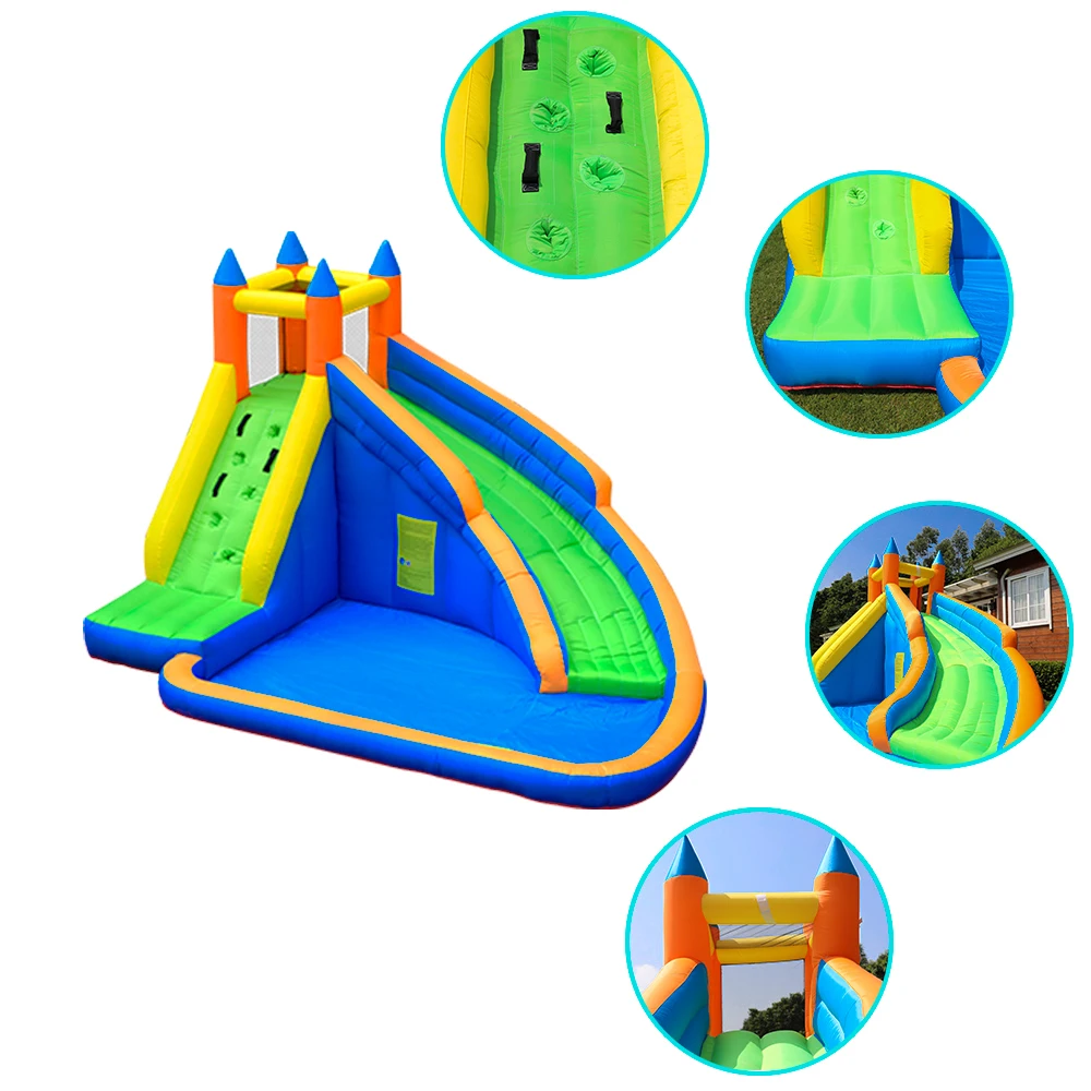 Doctor Dolphin Climb Pool Game Outdoor Children Inflatable Bounce House Inflatable Slide Water Slide