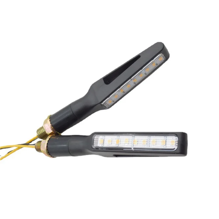 Сигналы поворота для мотоцикла E24 12 В светодиодный задний мигающий фонарь поток воды IP68 гибкие мотоциклетные мигающие