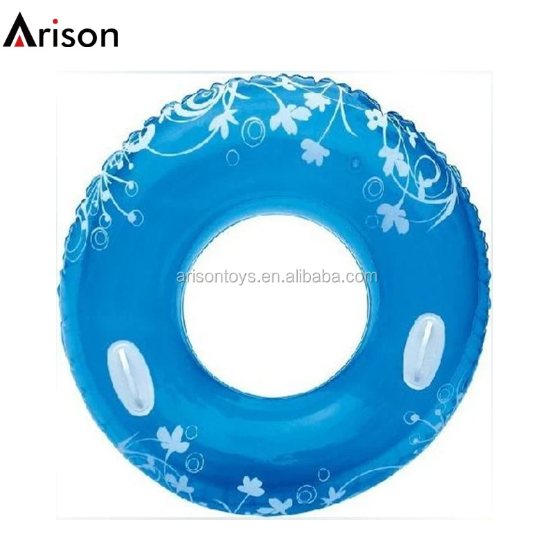 Cheap environmental summer inflatable swim ring inflatable pool tube swim tube with handles customizable