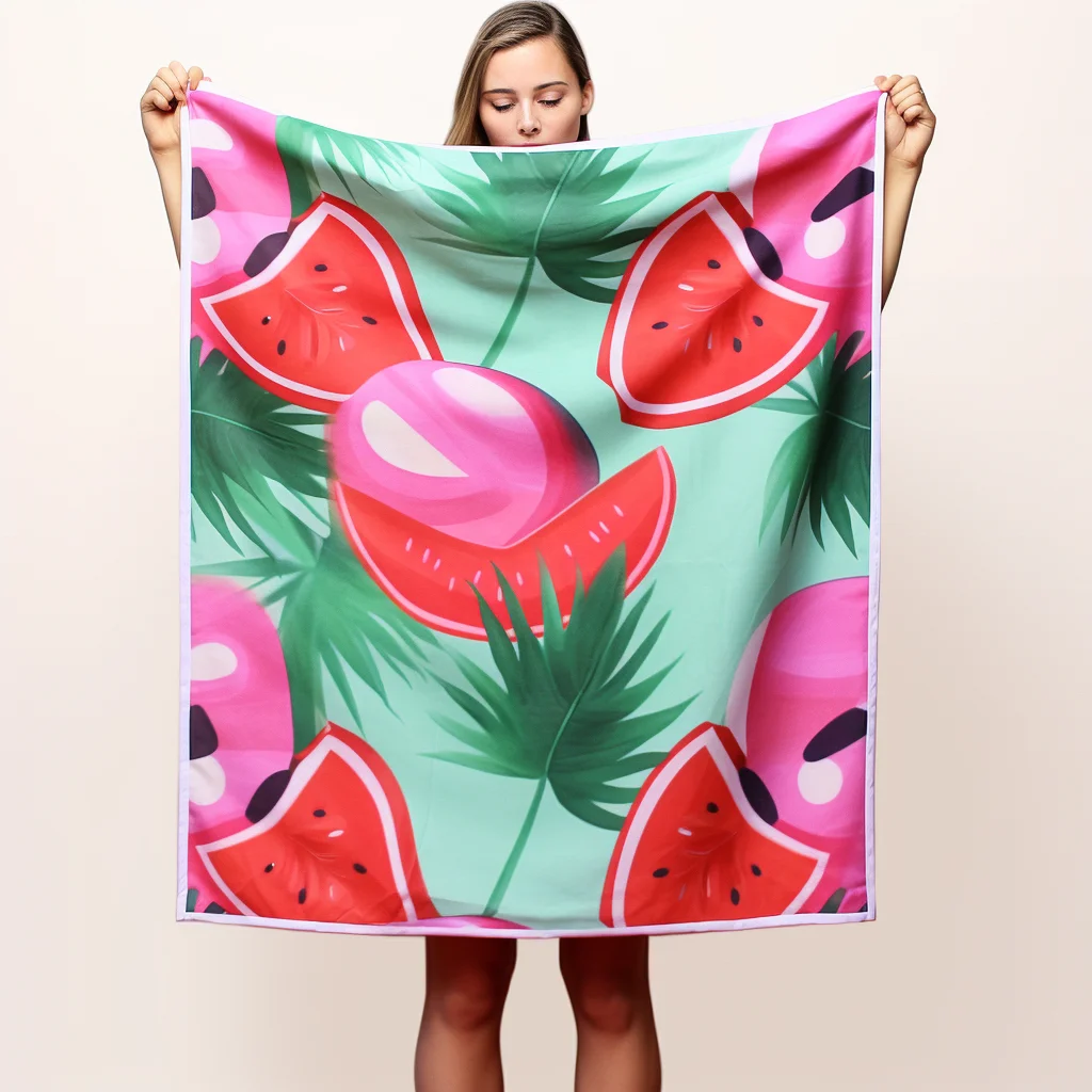 Custom quick dry sand free beach towel low minimum