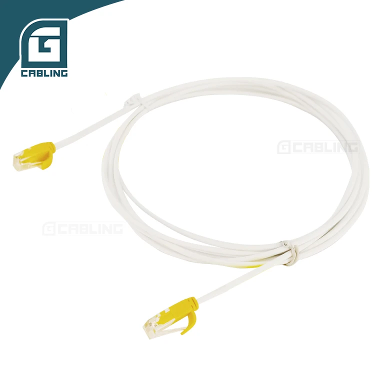 Gcabling network patch cables rj45 cat 8 cat 7 patch cable flat rj45 cable connector
