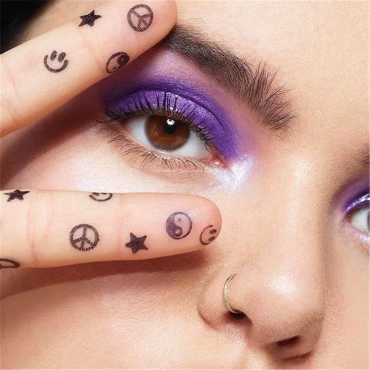 DIY body tattoo marker pen black or brown colors funny drawing on skin like real tattoo easily wash off