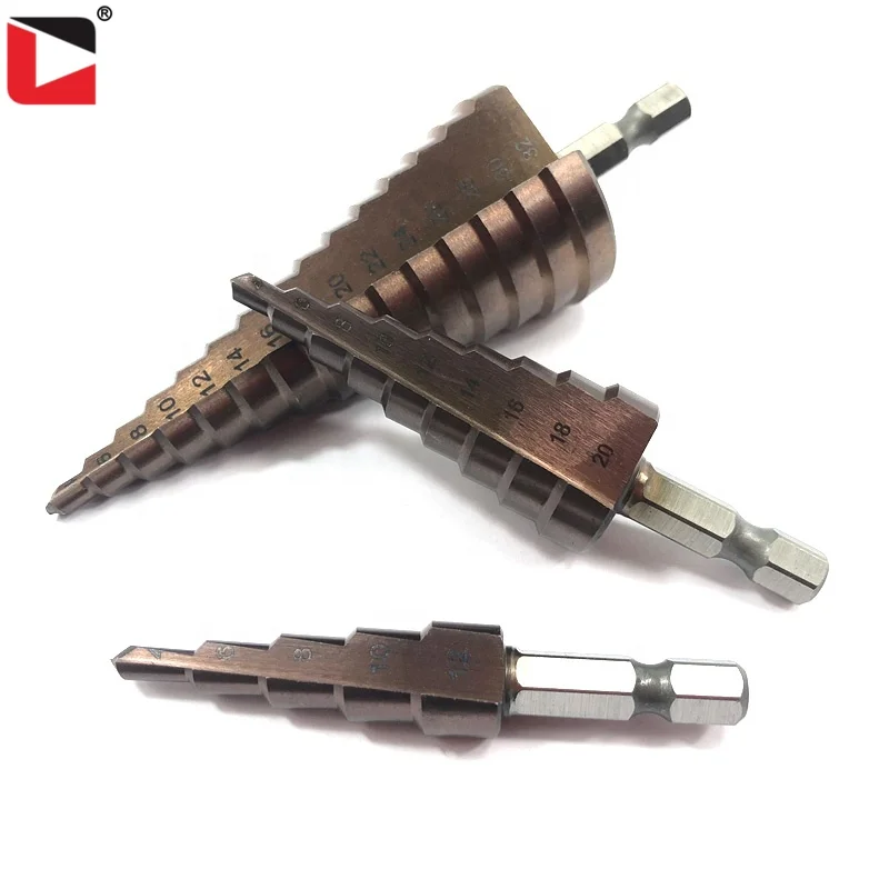 4-12/4-20/4-32mm hss cobalt step drill bit for stainless steel