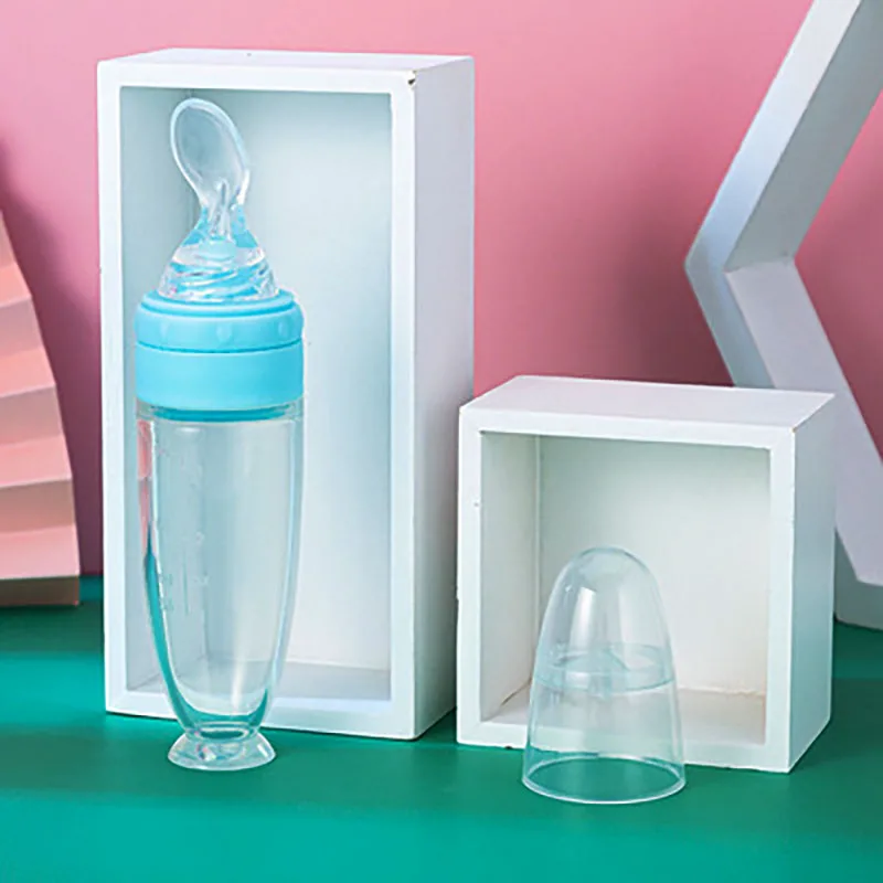 Maternal And Infant Products Baby Squeeze Rice Cereal Bottle Spoon Complementary Food Feeding Device Grade Silicone Soft Head