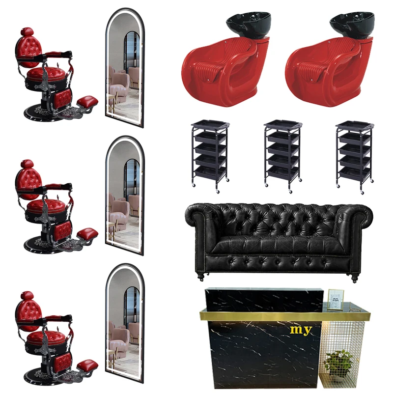Great Foshan Factory Durable Hair Salon Chair Ladies Salon Equipment And Furniture Package For Barber Shop