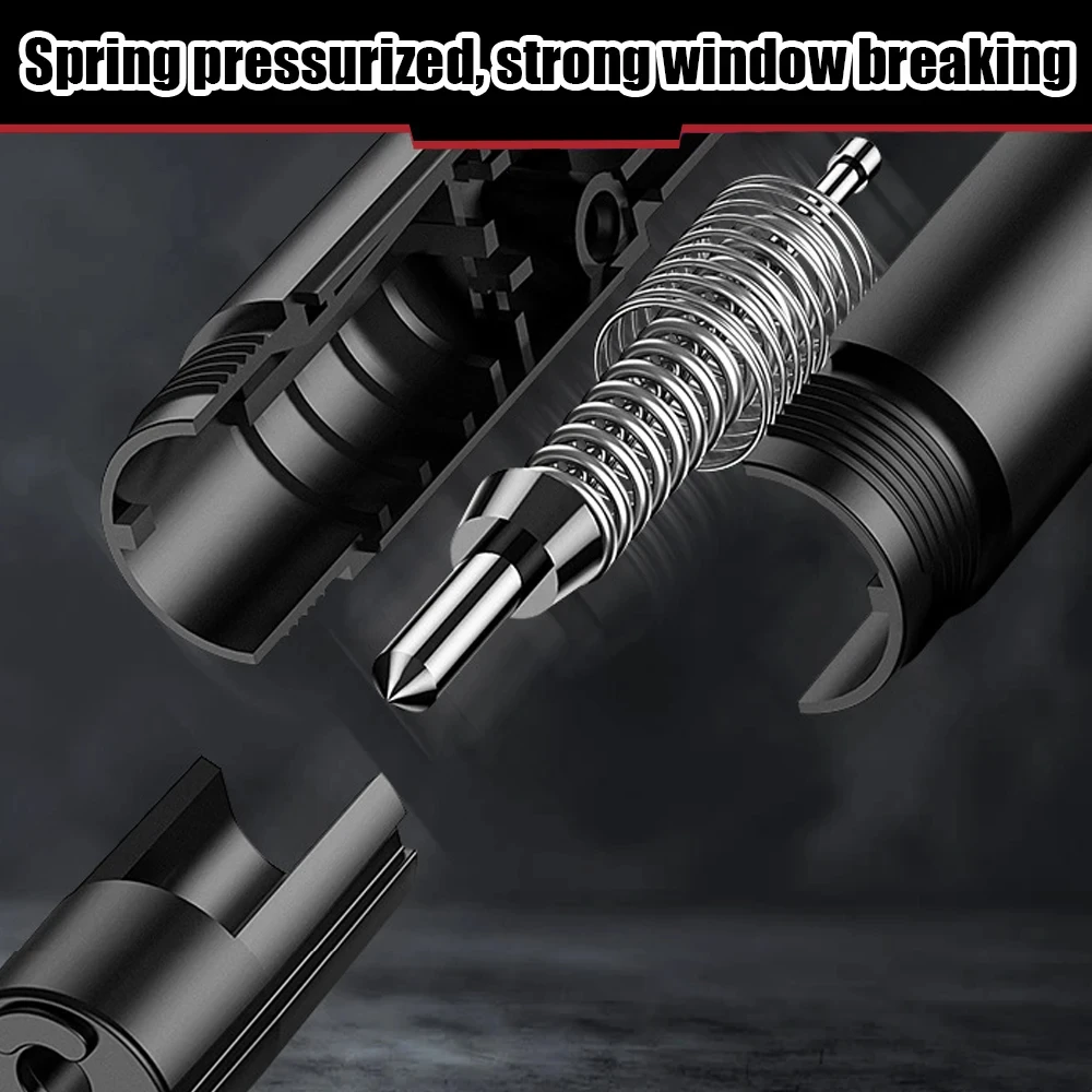Car Safety Hammer Car Window Breaker Emergency Hammer Seat Belt Cutter Knife Car Tool Life-Saving Escape Hammer Aluminum Alloy