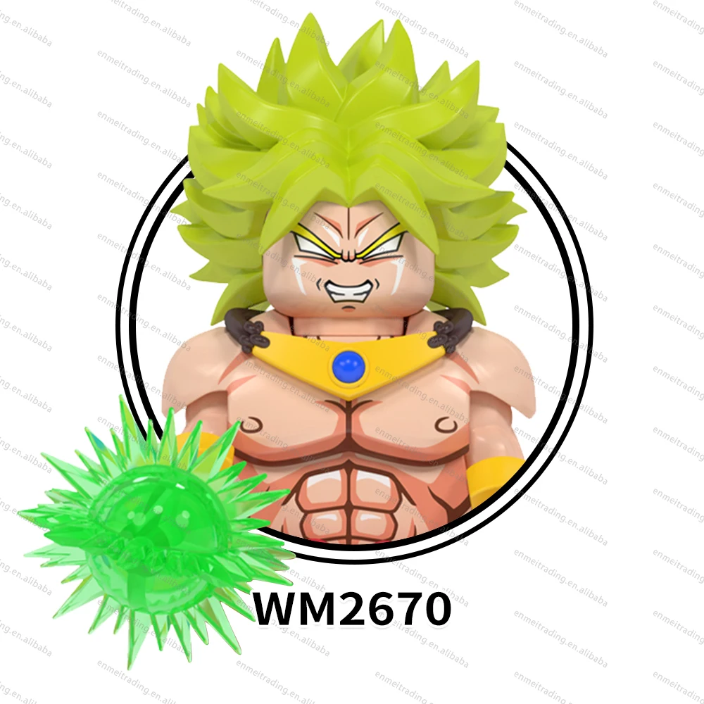 WM Blocks Anime mini action figures DBZ Dragon with ball Goku Mini Toys Building Blocks sets for blind box custom figurine